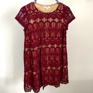 Lace-Detailed Cocktail Dress